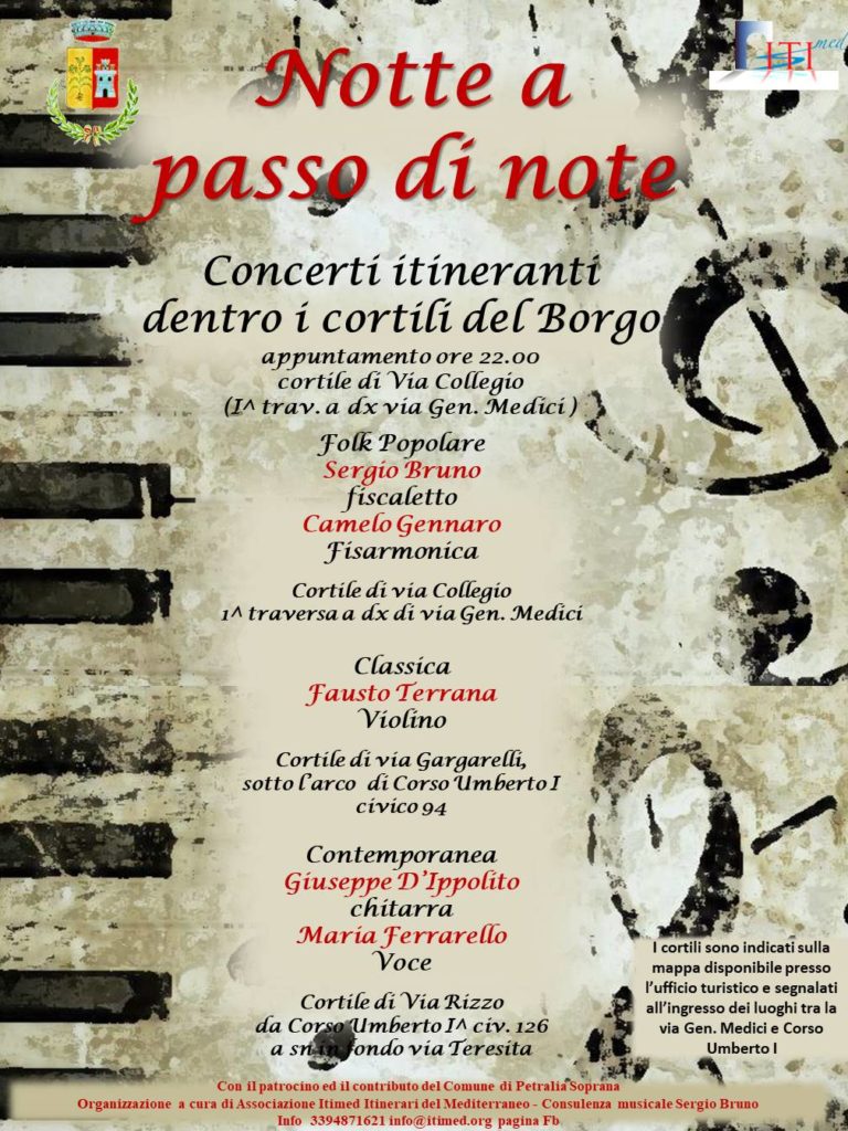 Notte a passo di note: concerto itinerante nei cortili del Borgo più bello d’Italia