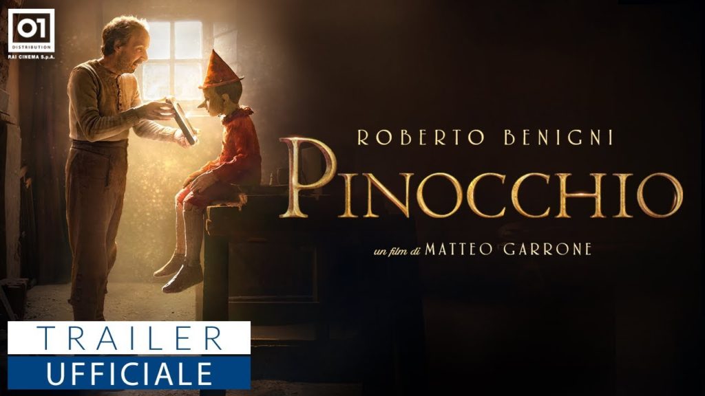 Pinocchio con Benigni nei panni di Geppetto(video)