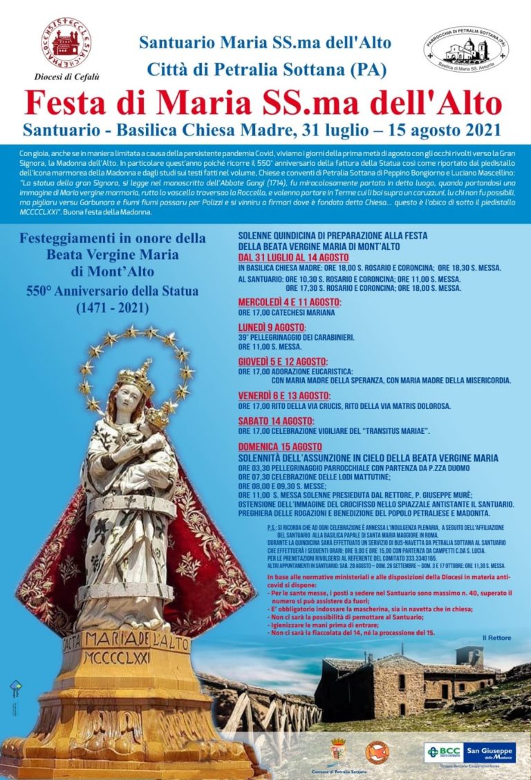 Santuario della Madonna dell’Alto,tutto pronto per la quindicina