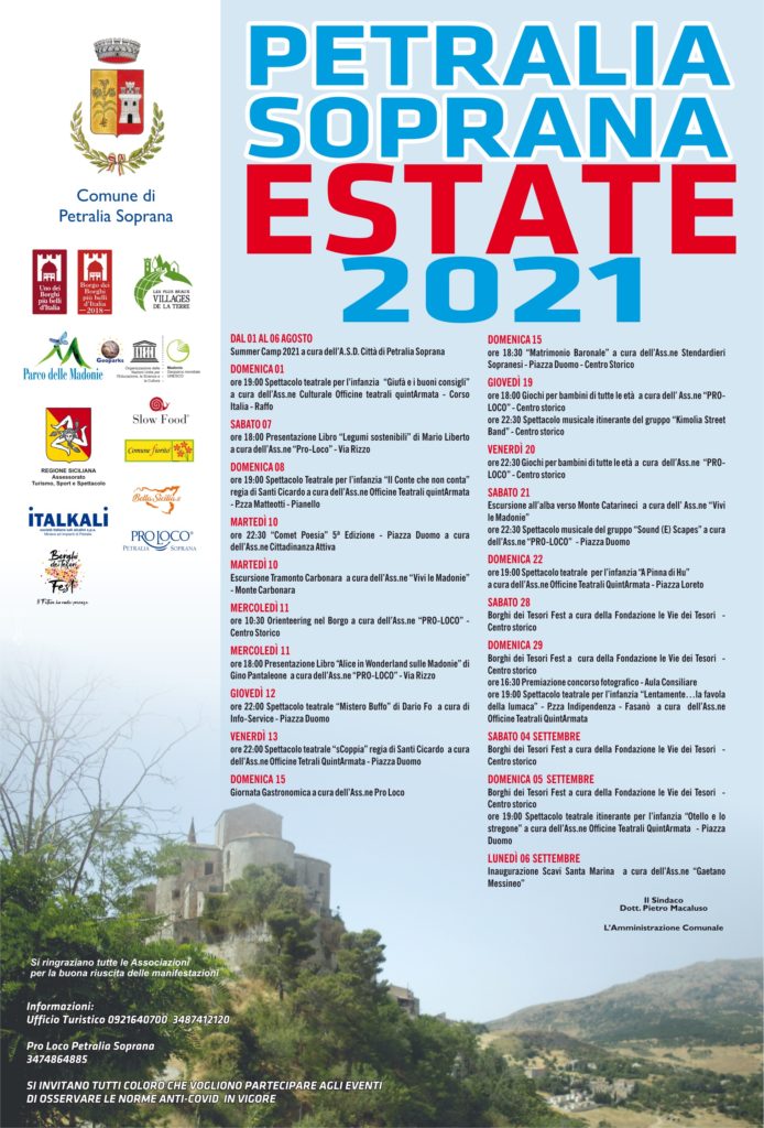 Petralia Soprana Estate, rinviati gli eventi del 13, 14, 15 agosto