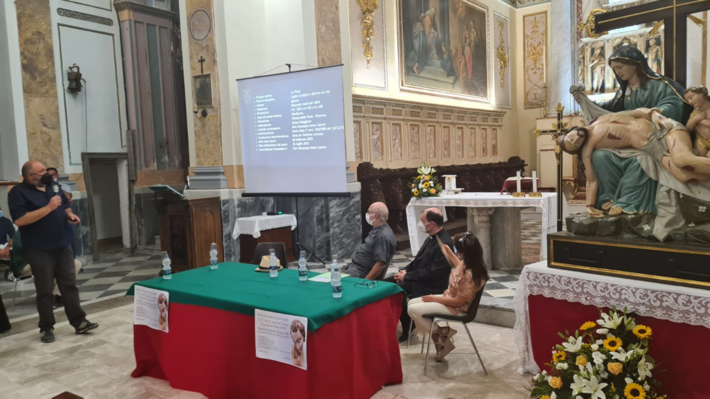Inguaggiato restaura il Gruppo ligneo “LA PIETA’ ” di Pettineo