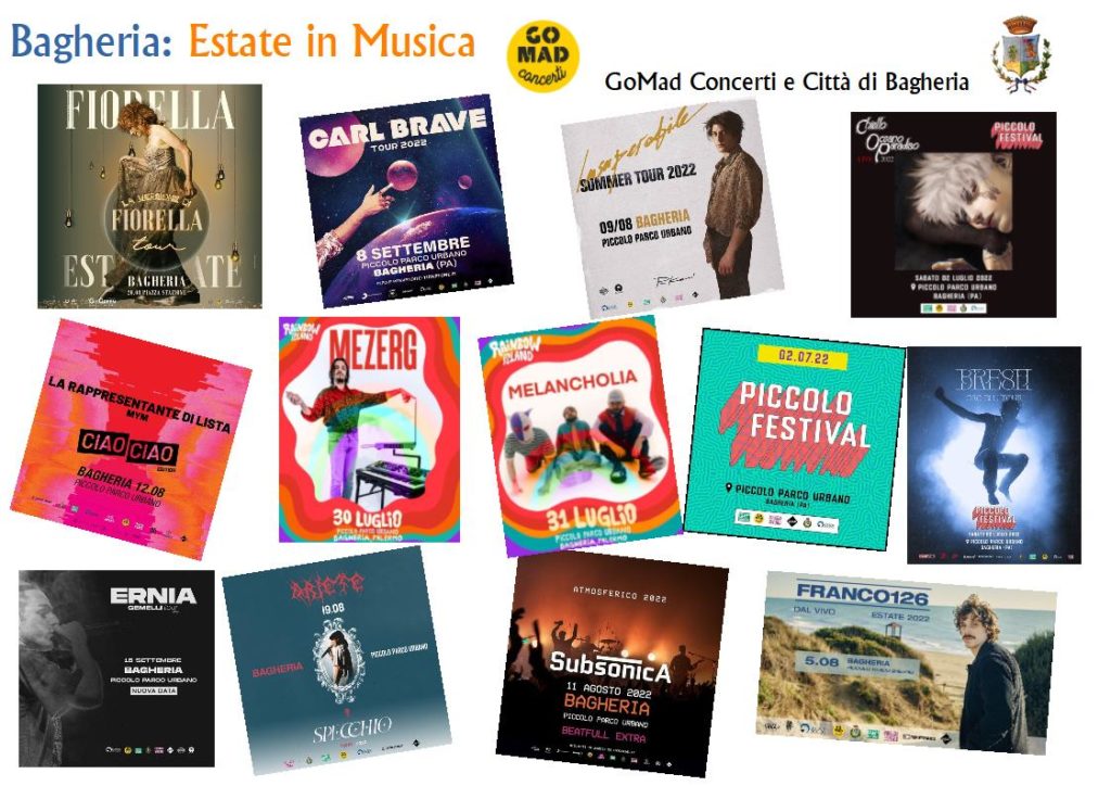 Estate in musica a Bagheria: la Rappresentante di Lista, Rkomi, Fiorella Mannoia, Ernia, Subsonica e tanti altri