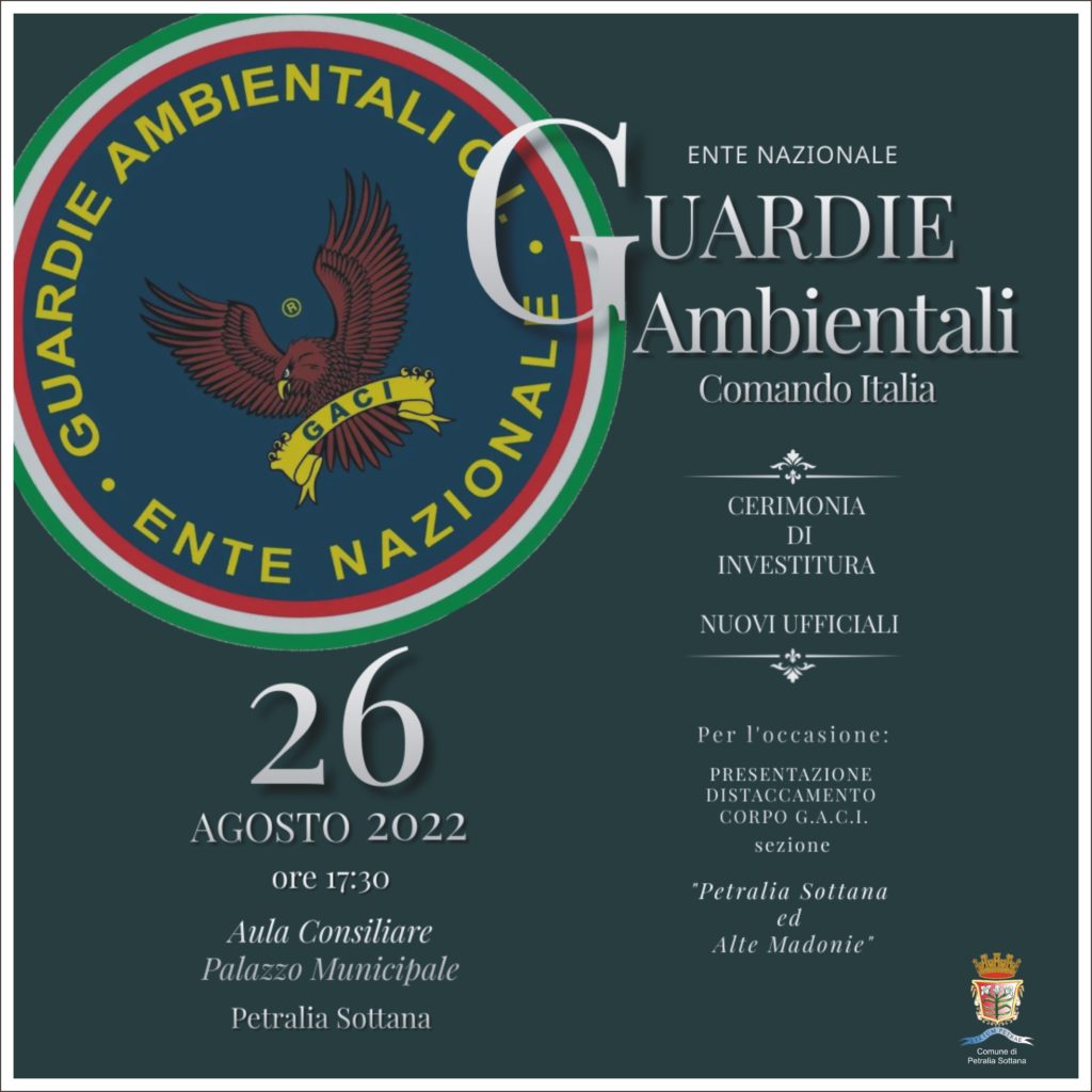Guardie Ambientali, domani cerimonia di investitura  a Petralia Sottana