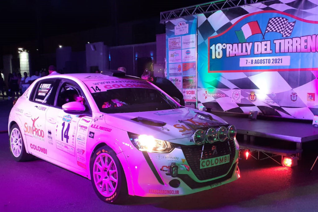 Ernesto Riolo e Maurizio Marin nella notte del 19° Rally del Tirreno