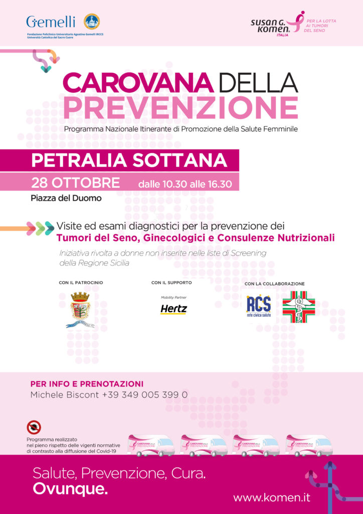 La Carovana della prevenzione torna in Sicilia,farà tappa anche a Petralia Sottana