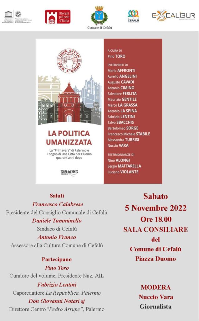 “La politica umanizzata” di Pino Toro, presentazione al Comune di Cefalù