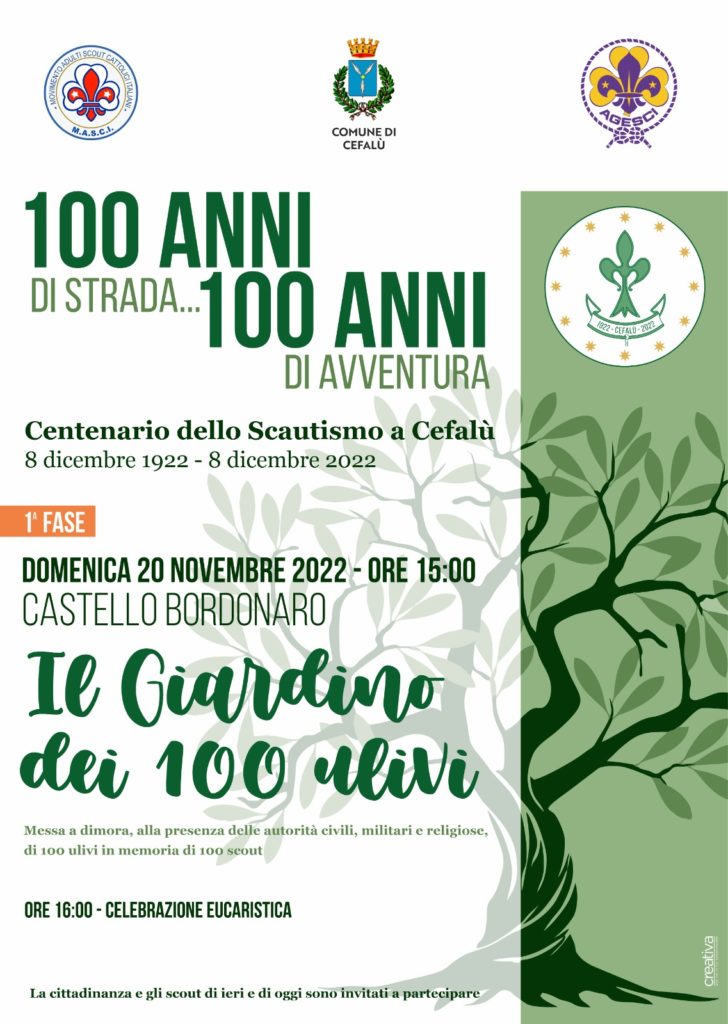“Il giardino dei 100 ulivi”.  100 anni di Scautismo