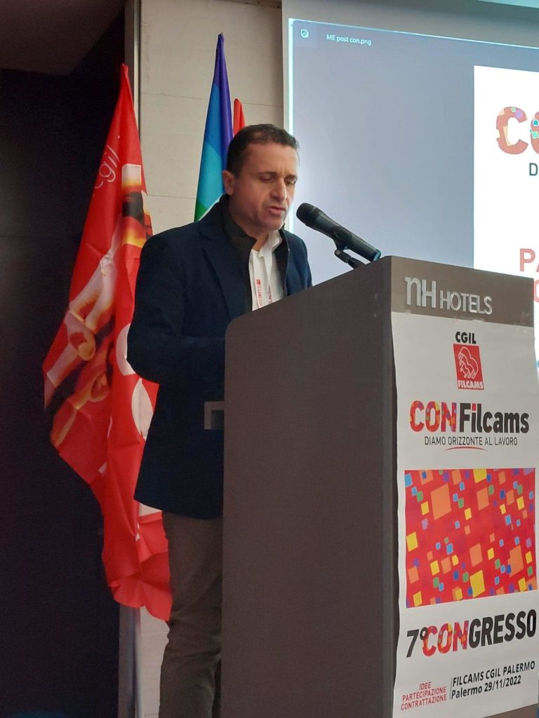 Filcams Cgil. Riconfermata la guida di Giuseppe Aiello