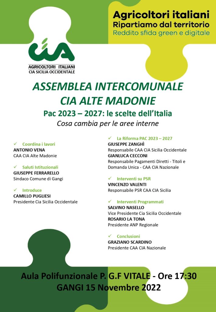 A Gangi si parla di futuro dell’agricoltura tra Politica comune e nuovo PSR