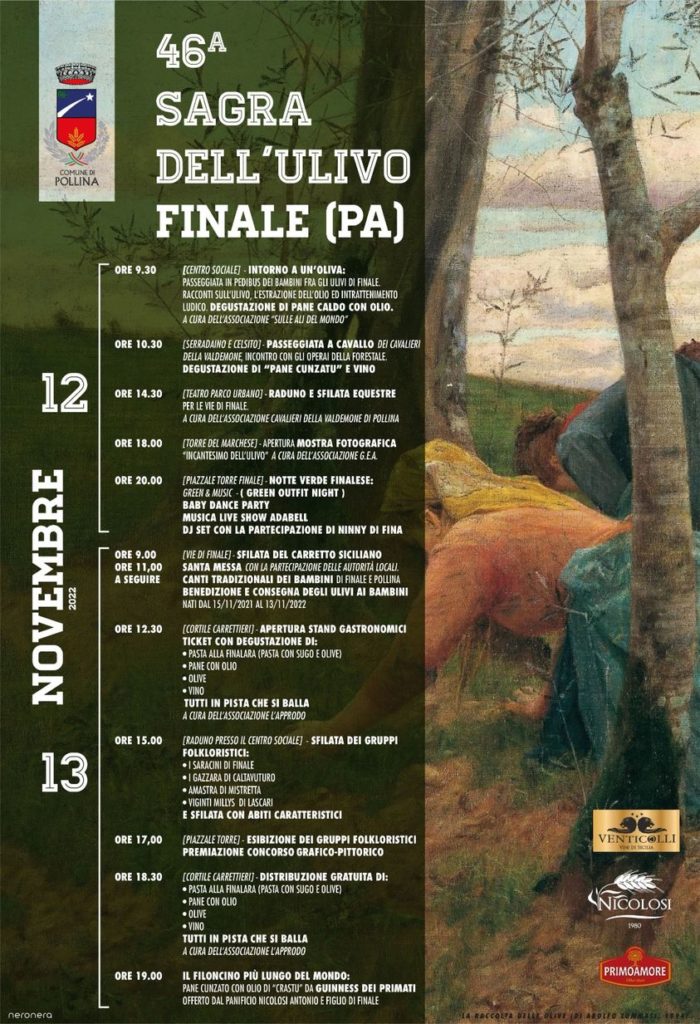 Finale di Pollina,46ma edizione Sagra dell’Ulivo
