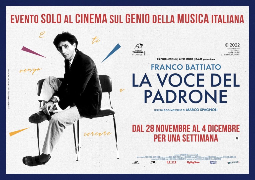 Il film evento ‘Franco Battiato – La Voce del Padrone’  anche nei cinema siciliani:ecco dove