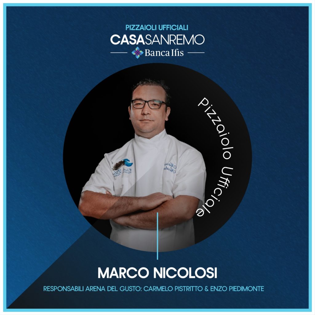 Marco Nicolosi tra i 40 pizzaioli ufficiali di Casa Sanremo