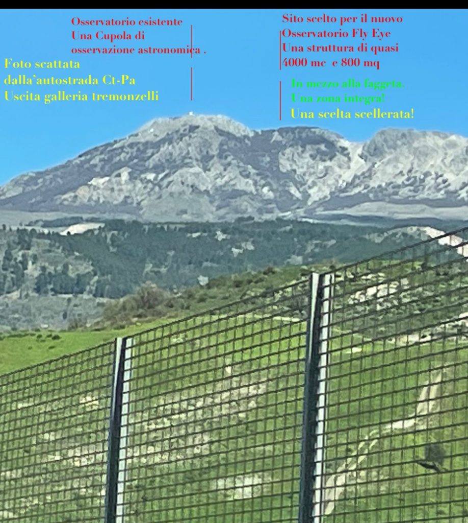 Fly Eye su Monte Mufara,la nota congiunta delle associazioni e il punto di Mario Vaccarella