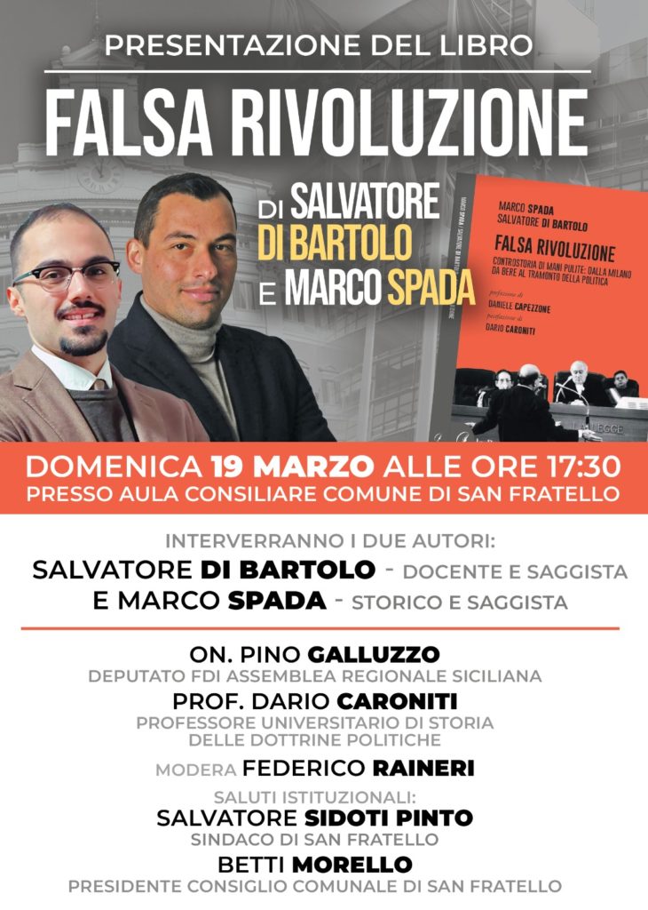 “Falsa rivoluzione”, presentazione del libro su Mani Pulite