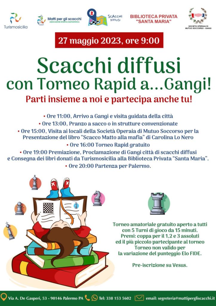 A Gangi,scacchi diffusi con torneo rapid