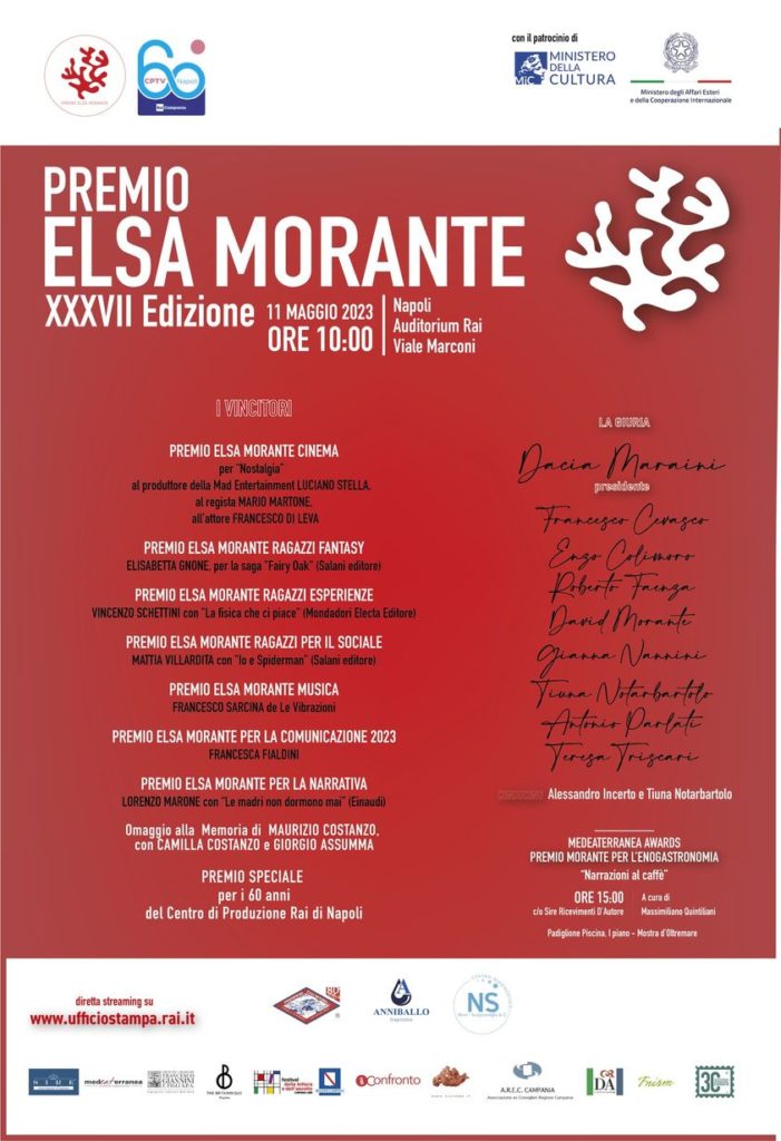 Premio Elsa Morante 2023. Teresa Triscari in giuria. Incontro con la stampa in Rai