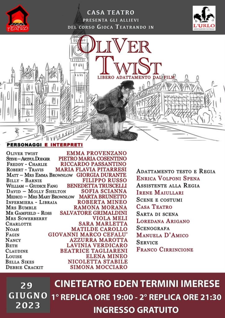 Termini Imerese ,Casa Teatro conclude con “Oliver Twist”