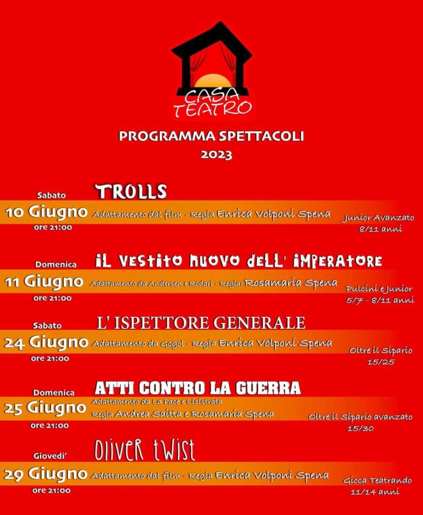 Casa Teatro alza il sipario al Cineteatro Eden  di Termini Imerese