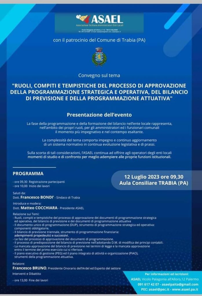 Convegno Regionale dell’Asael a Trabia