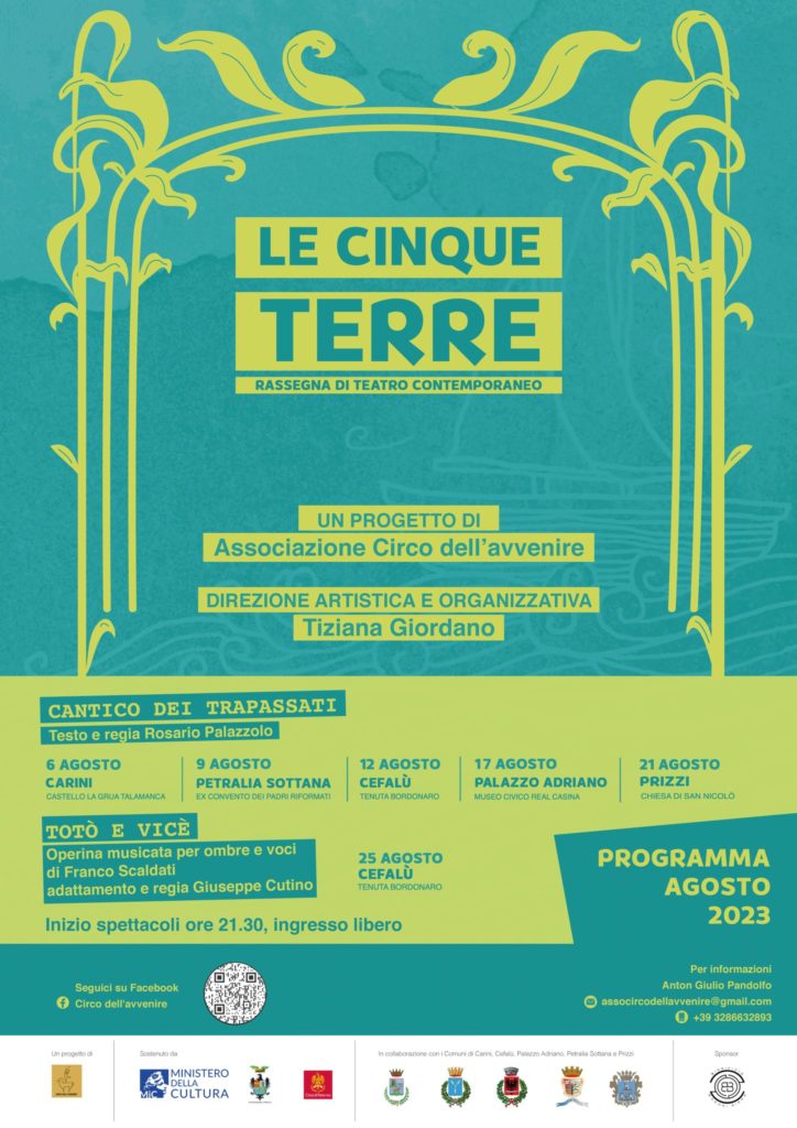 Un agosto con “Le Cinque Terre”,rassegna di teatro contemporaneo