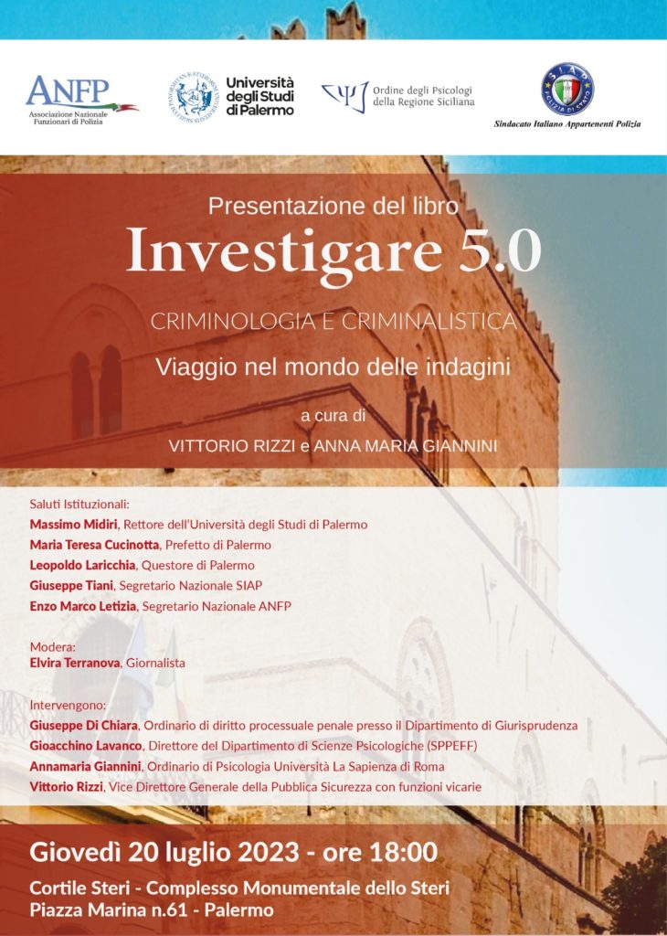Presentazione del libro “Investigare 5.0”, alla presenza del vice capo vicario della Polizia di Stato