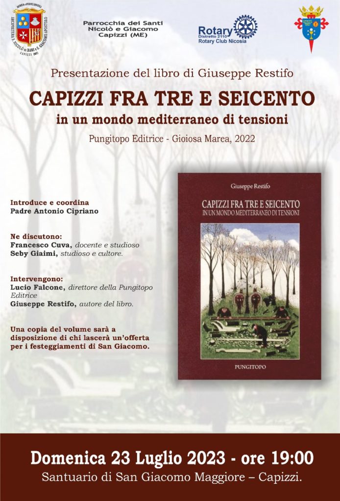 “Capizzi fra Tre e Seicento. In un mondo mediterraneo di tensioni”,presentazione del volume