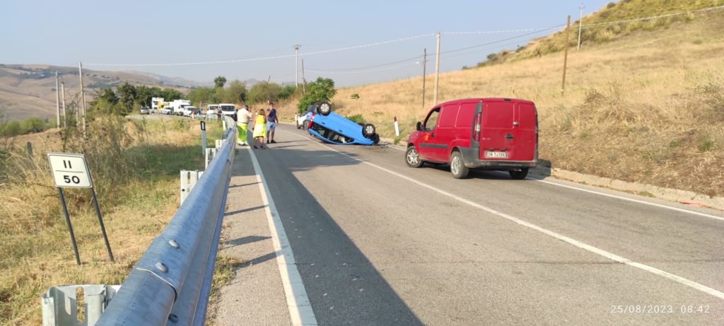 Incidente sulla SS 120 dopo il bivio di Polizzi Generosa