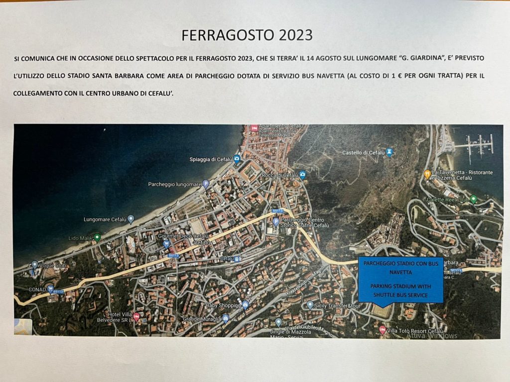 Cefalù. Parcheggio presso Santa Barbara