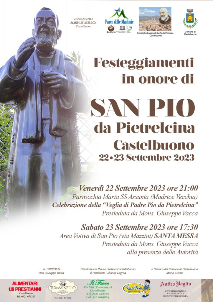 Castelbuono,festeggiamenti in Onore di San Pio da Pietrelcina