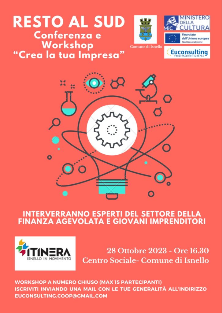 Isnello,Workshop su Resto al Sud e creazione di impresa