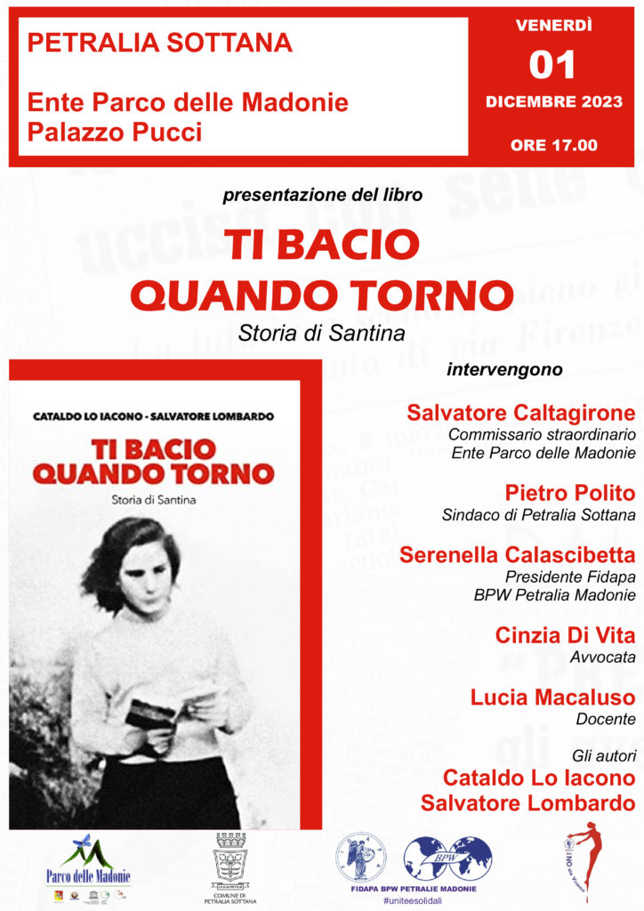Ti bacio quando torno – Storia di Santina,domani  presentazione del libro