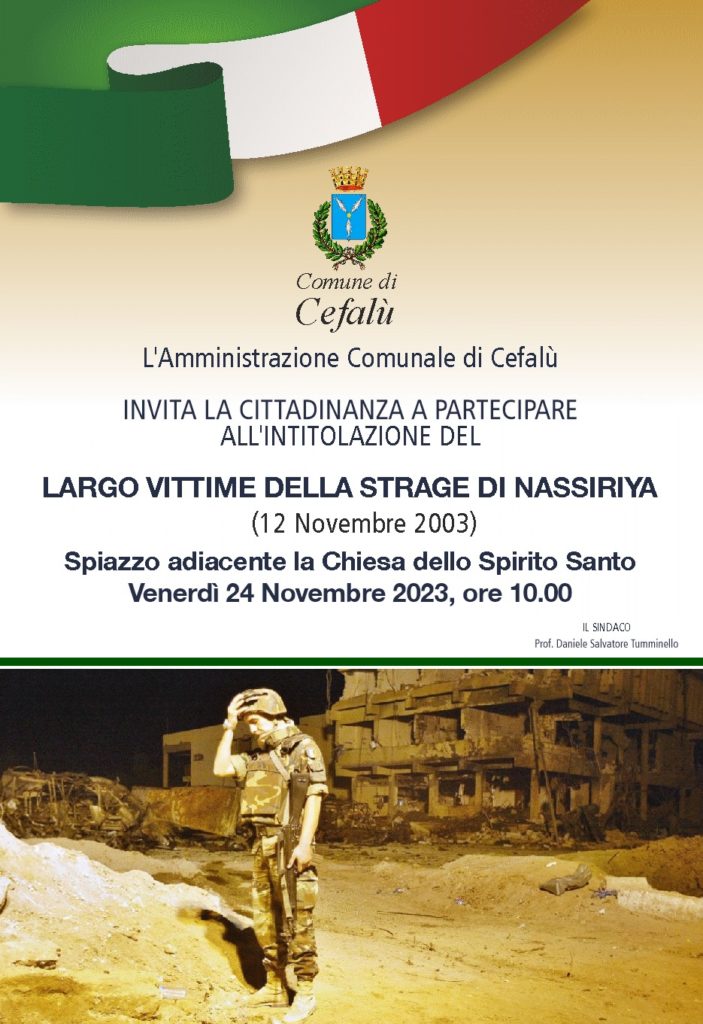 Cefalù. Una piazza per ricordare i caduti di Nassiriya