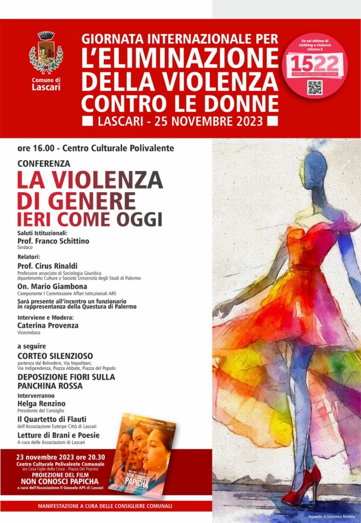 Eliminazione della violenza contro le donne. Manifestazione  a Lascari