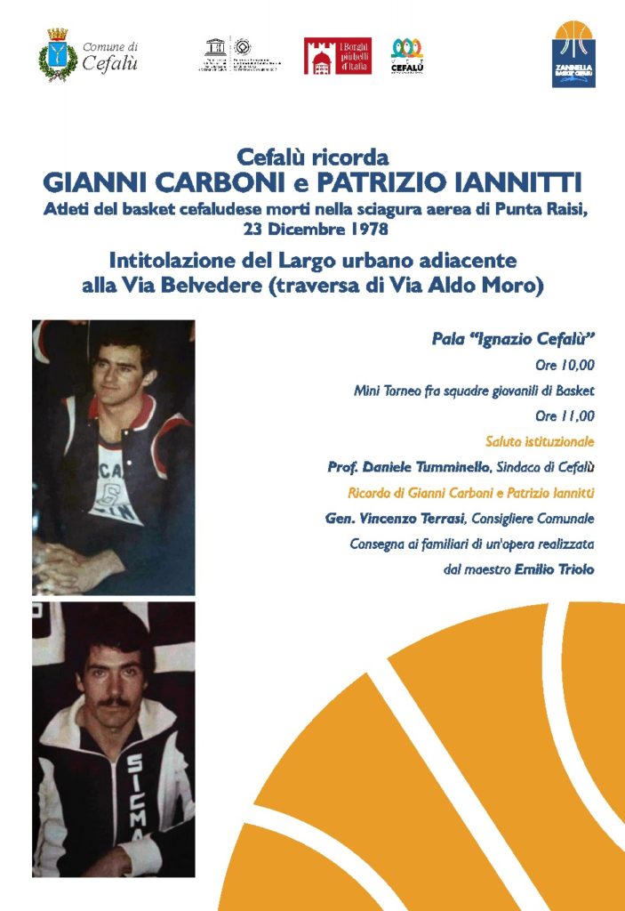 Cefalù, intitolazione di un Largo urbano a due campioni del basket