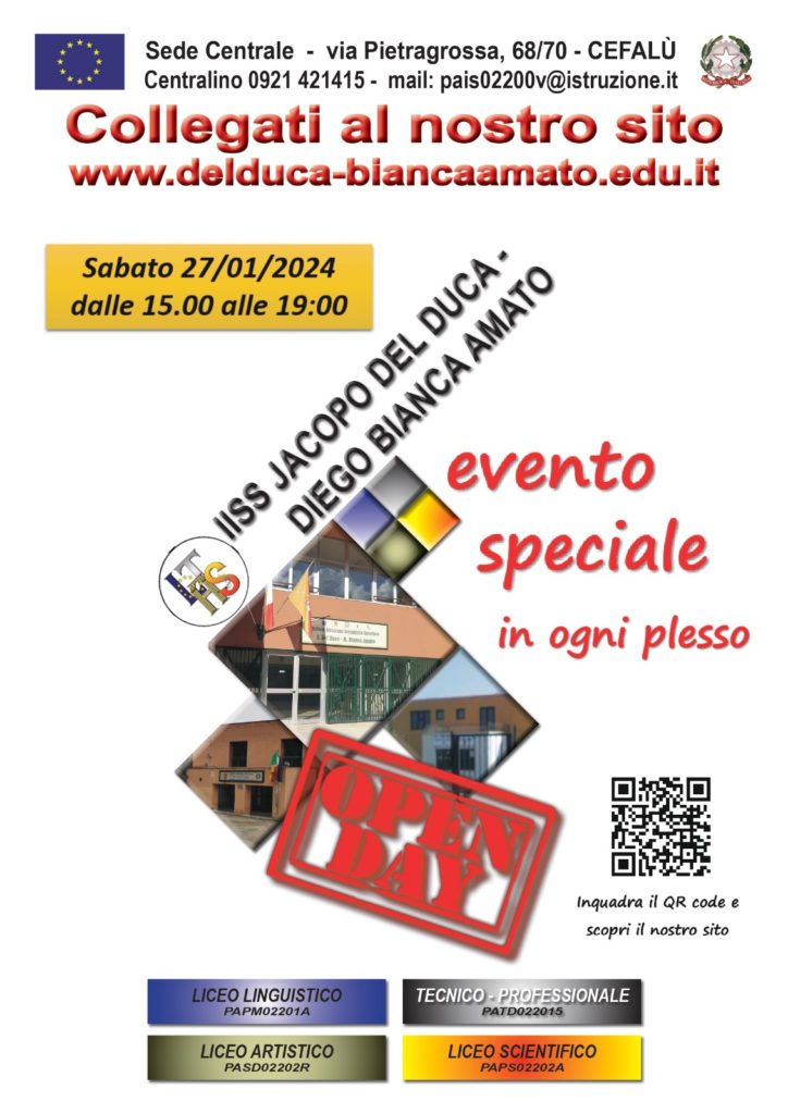 Open day straordinario allo Jacopo del Duca-Bianca Amato