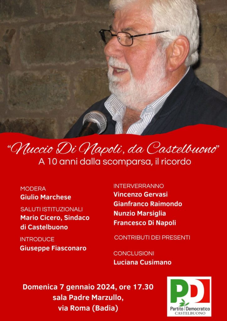 Pd Castelbuono. Evento in ricordo di Nuccio Di Napoli