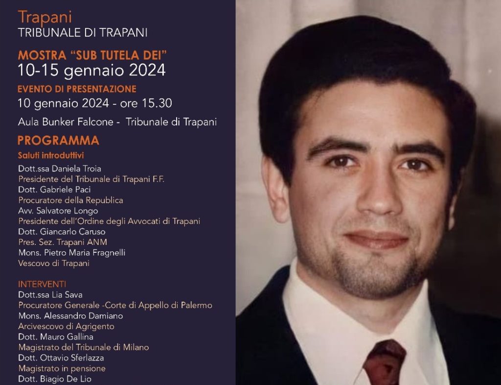 “Sub tutela dei”,la mostra dedicata al beato Rosario Livatino