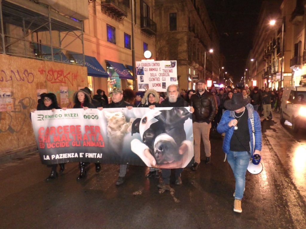 Palermo  in piazza per Aron, il cane bruciato vivo