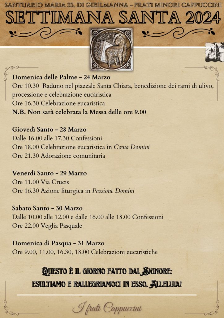 Settimana Santa a Gibilmanna