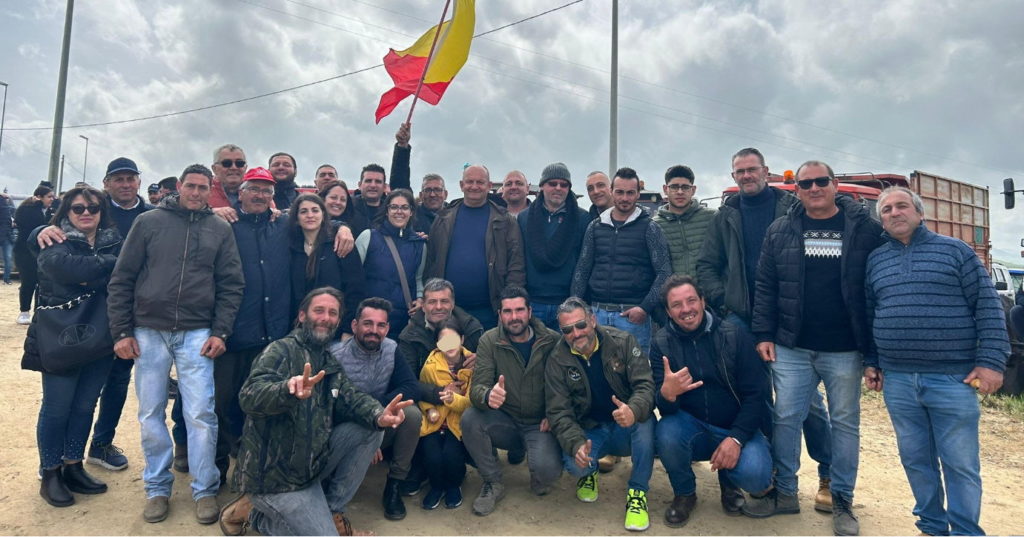 Corteo regionale dei trattori a Palermo