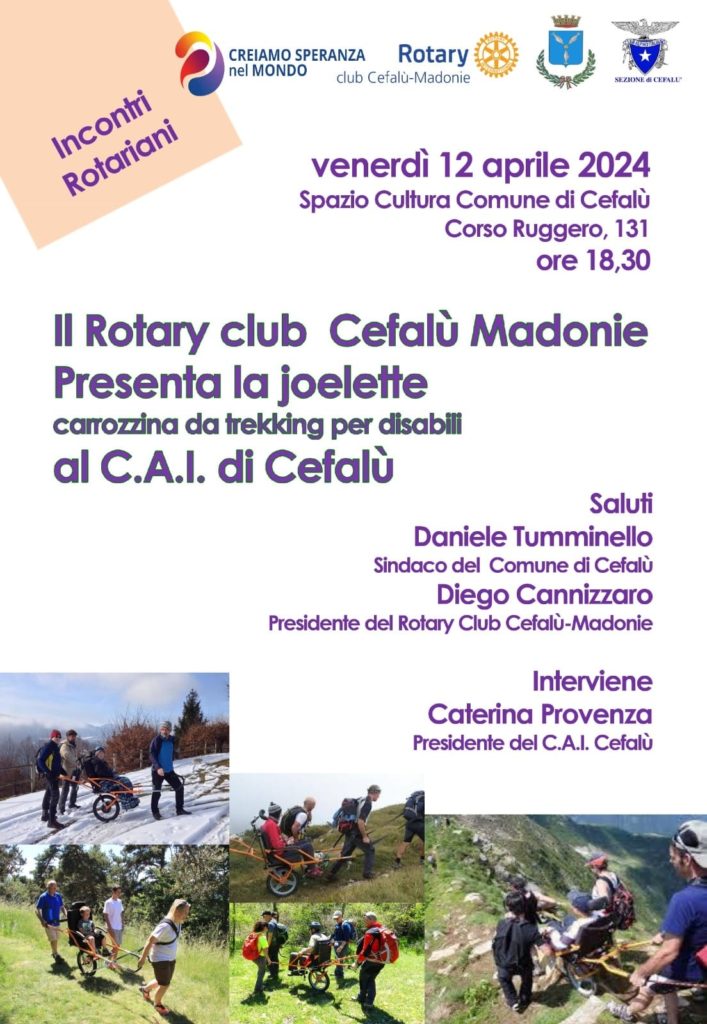 Rotary e Club Alpino. Carrozzina per disabili