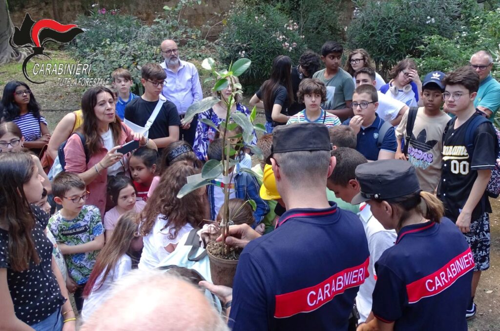 I Carabinieri Forestali mettono a dimora una talea dell’albero Falcone