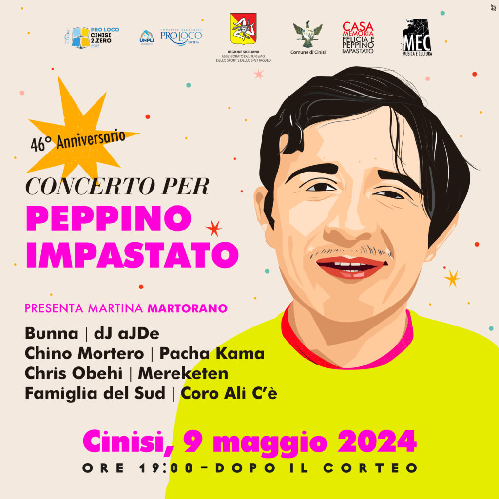 Concerto per Peppino Impastato, una staffetta di musicisti nel 46° anniversario dell’assassinio