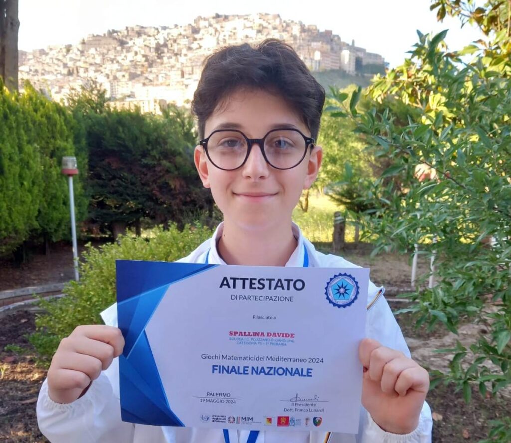 Gangi,Davide Spallina piccolo genio di matematica