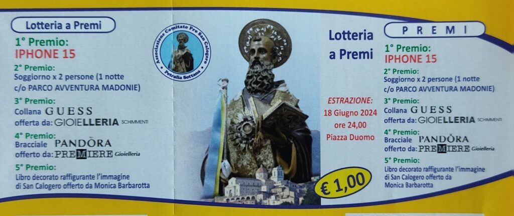 Ecco i biglietti vincenti del sorteggio di San Calogero