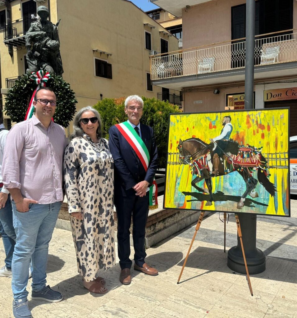 Altavilla Milicia: l’artista Pupi Fuschi dona una tela al Comune
