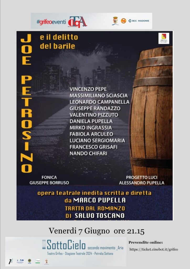Teatro, ultimo appuntamento al Grifeo con Joe Petrosino e il delitto del barile