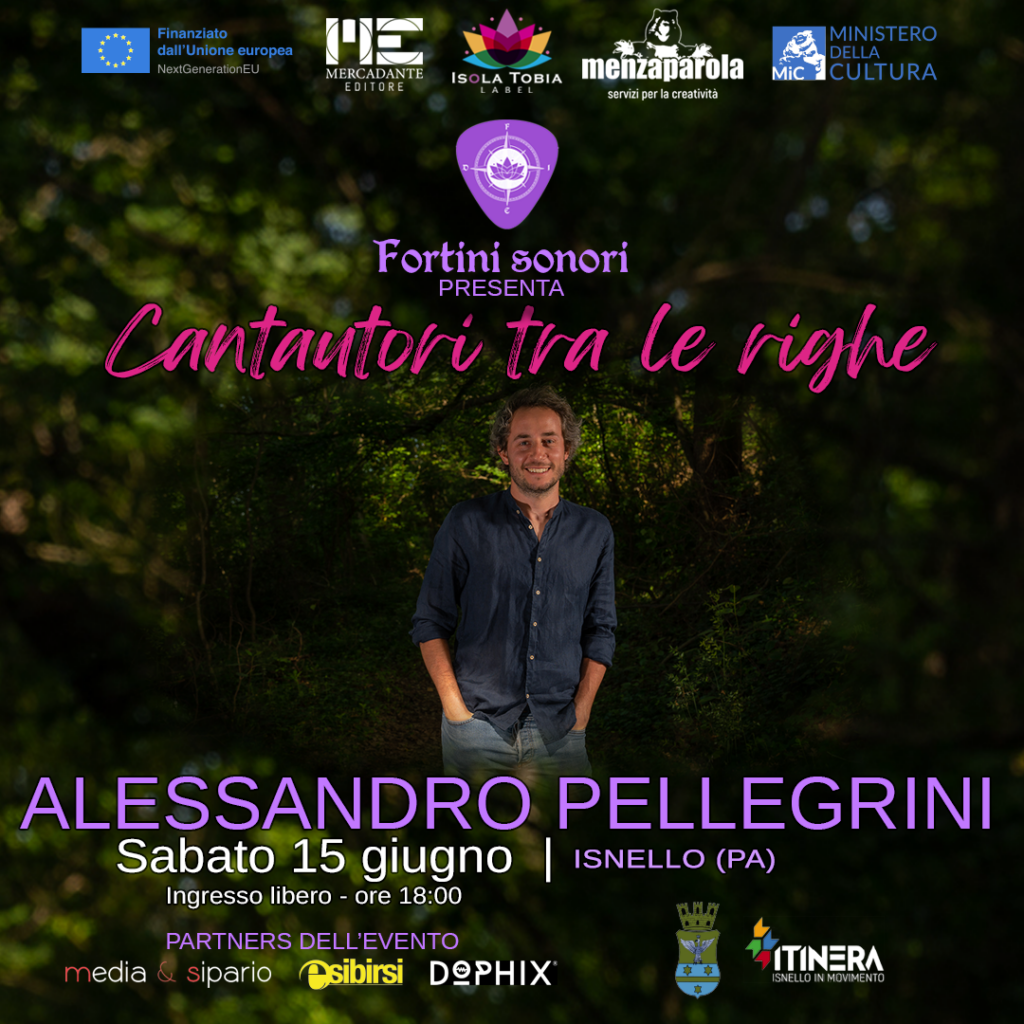 “Cantautori tra le righe”. Alessandro Pellegrini il 15 giugno a Isnello