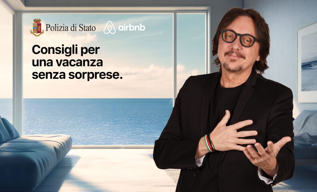Da Polizia  e Airbnb i consigli per evitare le truffe online, con Marco Camisani Calzolari testimonial, per prenotare le vacanze in sicurezza