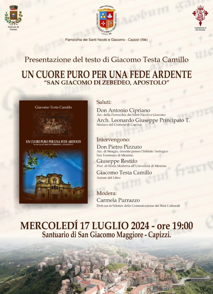 Libri,incontro a San Giacomo a Capizzi
